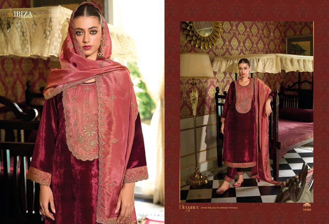 Sabhyata By Ibiza Embroidery Velvet Salwar Kameez Wholesale Shop In Surat
